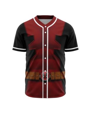 Deadpool Cosplay Marvel Baseball Jersey