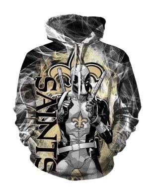 Pullover Black Deadpool New Orleans Sai Hoodie Black