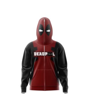 Deadpool Marvel Comics Full Face Zip Hoodie