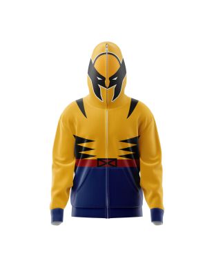 Wolverine Marvel Comics Full Face Zip Hoodie