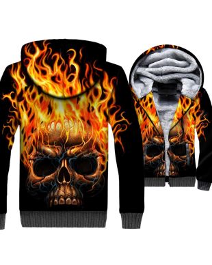 Ghost Rider Series Flame Hoodie Black
