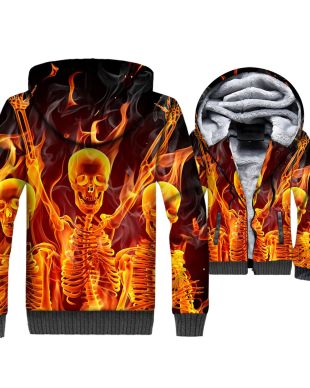 Ghost Rider Series Flame Hoodie Comfort Wear Unisex