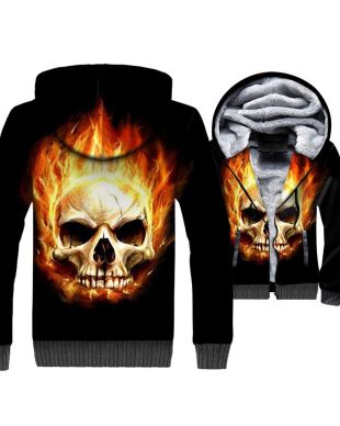 Ghost Rider Series Flame Hoodie Black Unisex