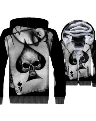 Ghost Rider Skull Series Hoodie Black White