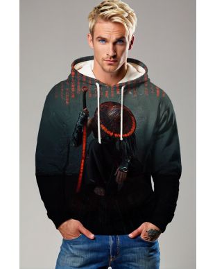 Dark Samurai Warrior Graphic Hoodie