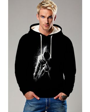 Black Assassin Warrior Graphic Hoodie