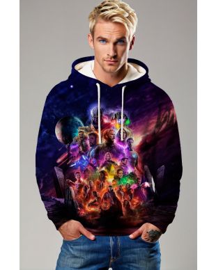 Dark Purple Avengers Universe Hoodie