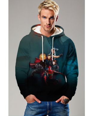 Dark Green Avengers Heroes Hoodie