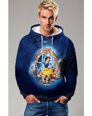  Dark Blue Snow White & Seven Dwarfs Hoodie