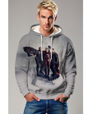 Light Grey Avengers Trio Pullover Hoodie