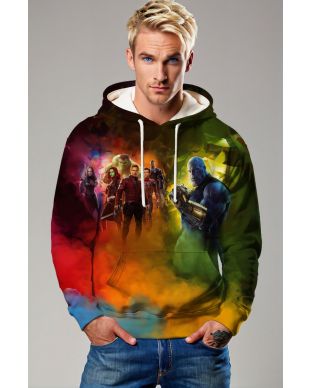 Multicolor Avengers Heroes Pullover Hoodie