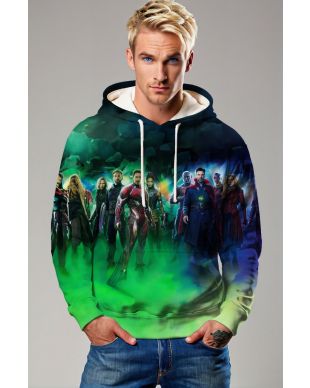 Green Avengers Team Pullover Hoodie