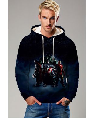 Dark Blue Avengers Hoodie