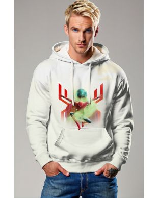 Spider Hero Graphic Apparel – White Pullover Hoodie