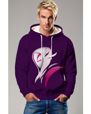 Abstract Phoenix Graphic Apparel – Purple Pullover Hoodie