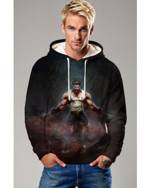 Black Wolverine Pullover Hoodie – Power Hero Streetwear