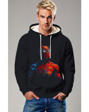 Spider‑Man Heroic Graphic Hoodie – Dynamic Black Design
