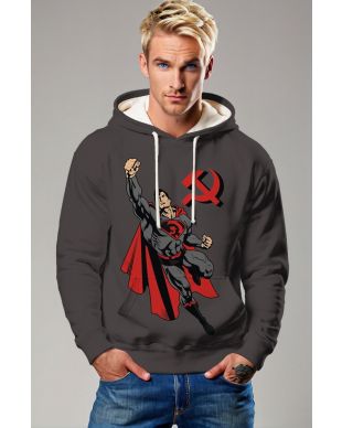 Dark Gray Heroic Red Emblem Pullover Hoodie
