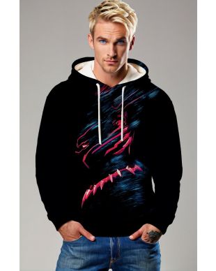 Black Panther Neon Pullover Hoodie