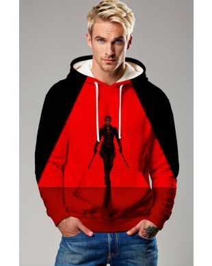 Red and Black Widow Pullover Hoodie