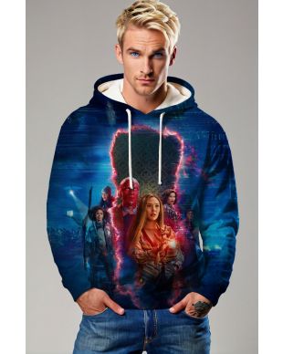 Blue WandaVision Pullover Hoodie
