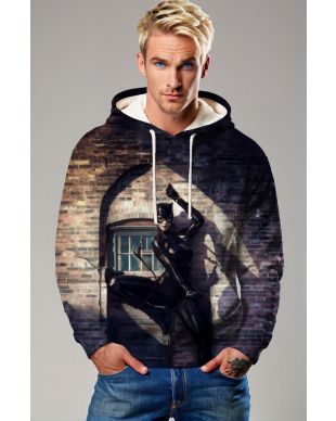 Black Catwoman Pullover Hoodie