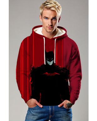 Red Batman Pullover Hoodie