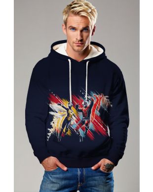 Dark Blue Ant-Man & Wasp Hoodie – Action Comic Design