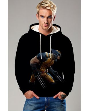 Black Pullover Hoodie – Gold & Blue Warrior Pounce Design