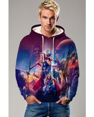 Maroon Thunder Gods Hoodie – Sunset Realm Edition
