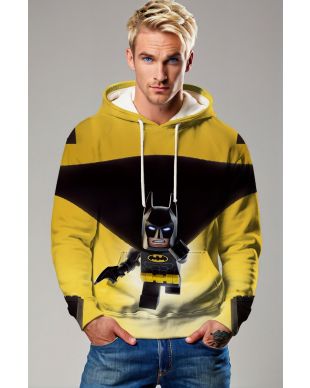 Yellow & Black Lego Batman Hoodie – Bold Heroic Streetwear