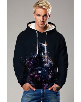Black Tech-Warrior Hoodie – Cyber Armor Mode