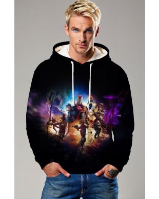 Black Marvel Heroes Hoodie – All-Star Avengers Unite