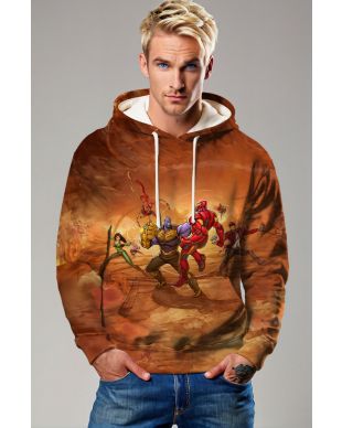 Brown Infinity Battle Hoodie – Epic Hero Clash
