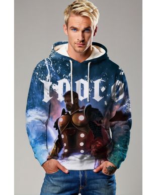 Stormbound Thunder Hoodie – Deep Blue Norse Pullover