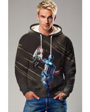 Captain Mech Strike – Black Pullover Hoodie