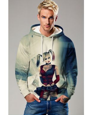 Harley Riot – Cream & Navy Pullover Hoodie