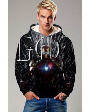 Iron Man and Game of Thrones Crossover Black and Red Pullover Hoodie