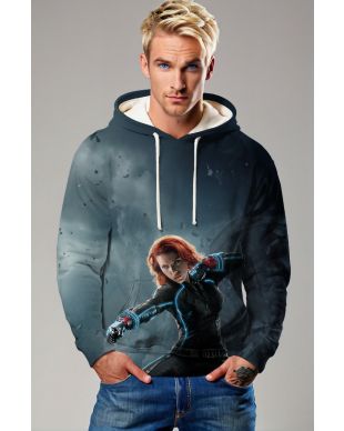 Black Widow Battle Stance Pullover Hoodie – Marvel Action Wear