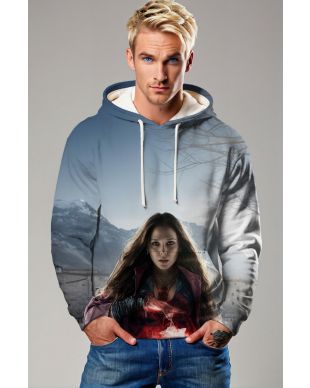 Scarlet Witch Snow Mountain Pullover Hoodie – Mystic Power Edition