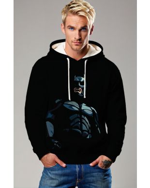 Dark Knight Silhouette Pullover Hoodie – Shadow Armor Edition