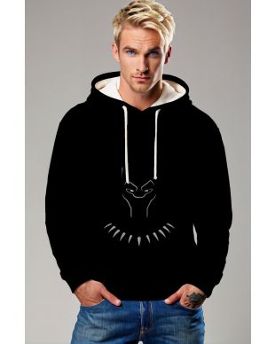 Black Panther Hoodie – Minimalist Stealth Black
