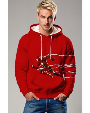 Classic Flash Hoodie – Scarlet Speedster in Motion