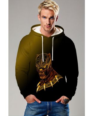 Black Panther Golden Armor Pullover Hoodie