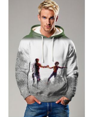 Iron Man & Spider-Man Farewell Dust Effect Pullover Hoodie