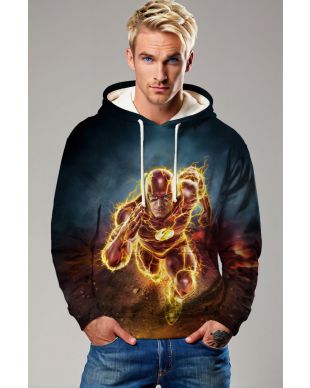 The Flash Speedburst Hoodie – Red Lightning Hero Impact Pullover