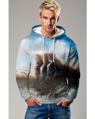 Justice Trinity Hoodie – Sky Blue & Shadow Heroic Edition