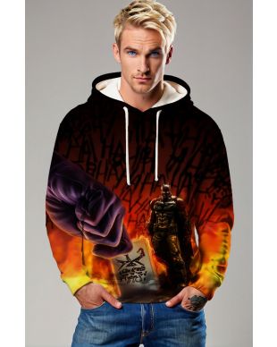 Twisted Gotham Hoodie – Joker's Laughter & Dark Knight