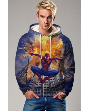 Skyburst Spider Hoodie – Urban Impact Blue Edition