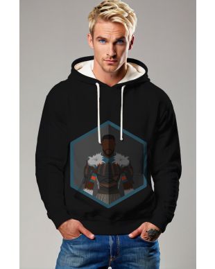 Black M’Baku Crewneck Sweatshirt – Bold Tribal Armor Design
